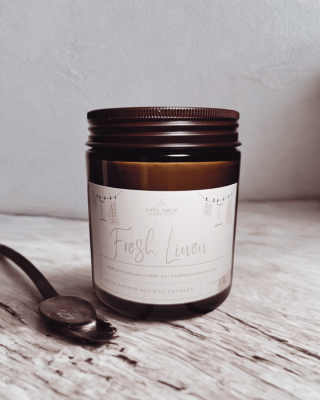 FRESH LINEN Κερί σόγιας 250 gr FRESH LINEN Κερί σόγιας 250 gr